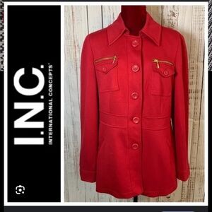 INC International Concepts Women's Red Utility Jacket